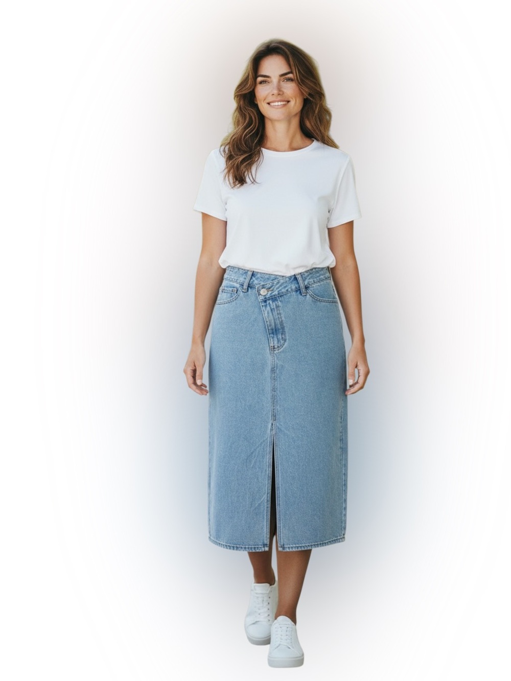 NWOT Denim Maxi Y2K vintage inspired skirt size small - Picture 2 of 8